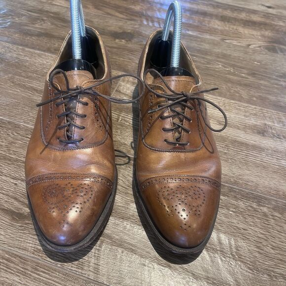 Cole Haan Oxford Shoes Men's 8.5 D Brown Cap Toe Leather USA Made Lace Up Dress - Picture 3 of 16